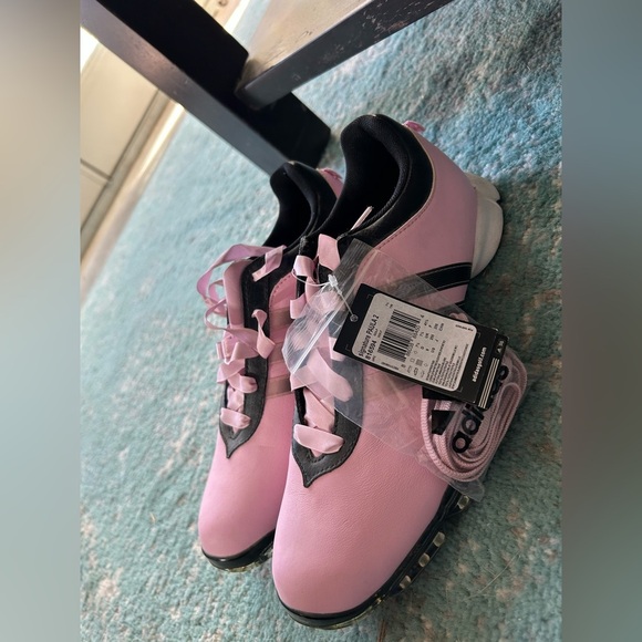 NWT Adidas 2012 Signature Paula 2.0 Womens Golf Shoes - Pale Pink/Black Size 9 - Picture 2 of 10